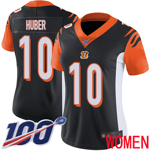 Cincinnati Bengals Limited Black Women Kevin Huber Home Jersey NFL Footballl #10 100th Season Vapor Untouchable->cincinnati bengals->NFL Jersey